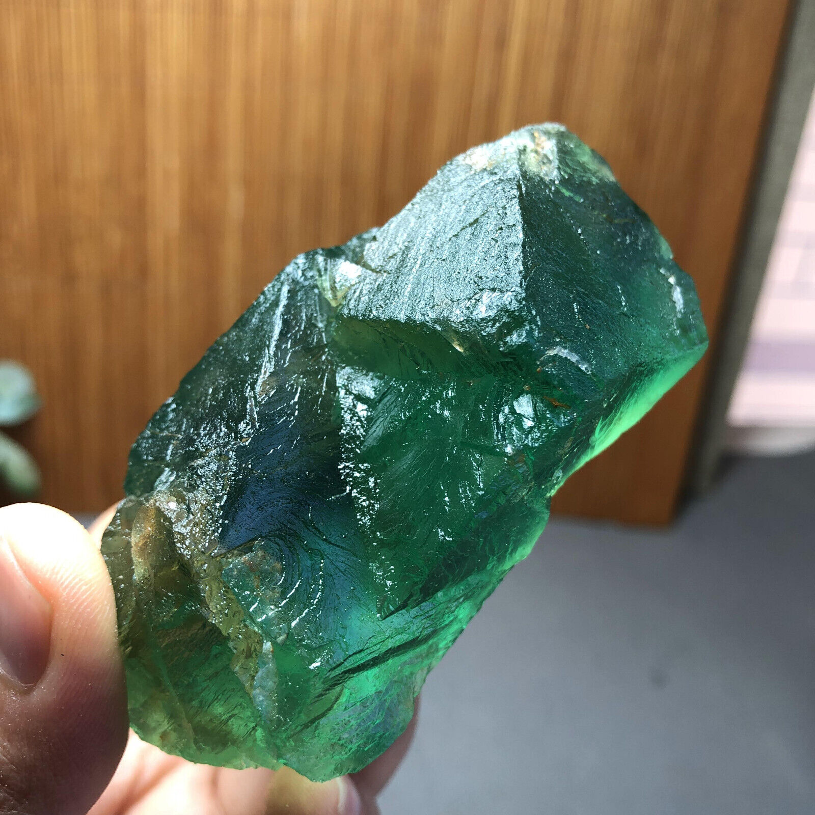 Natural fluorite Crystal gemstone rough original Mineral Specimen 224g A1748