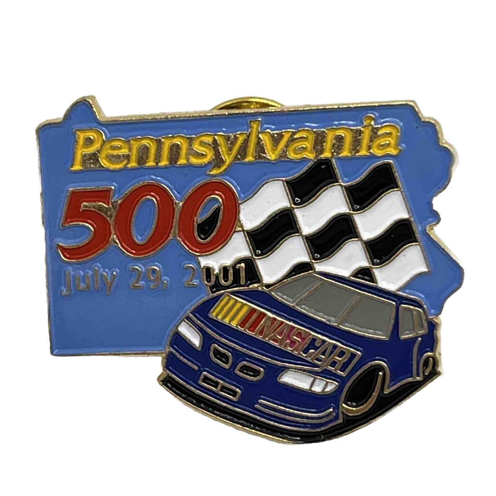 2001 Pennsylvania 500 Pocono Raceway Long Pond NASCAR Race Racing Lapel Hat Pin