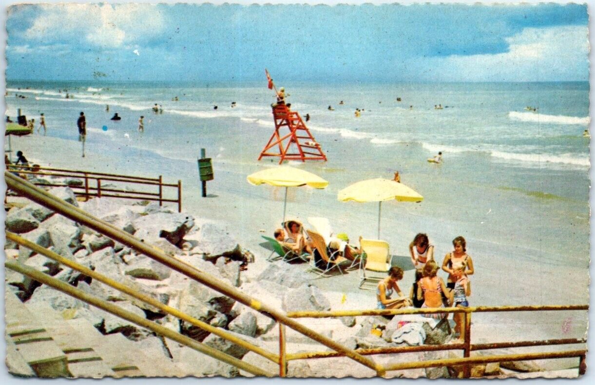 Postcard - Family Fun - Relaxing at Jacksonville Beach, Florida