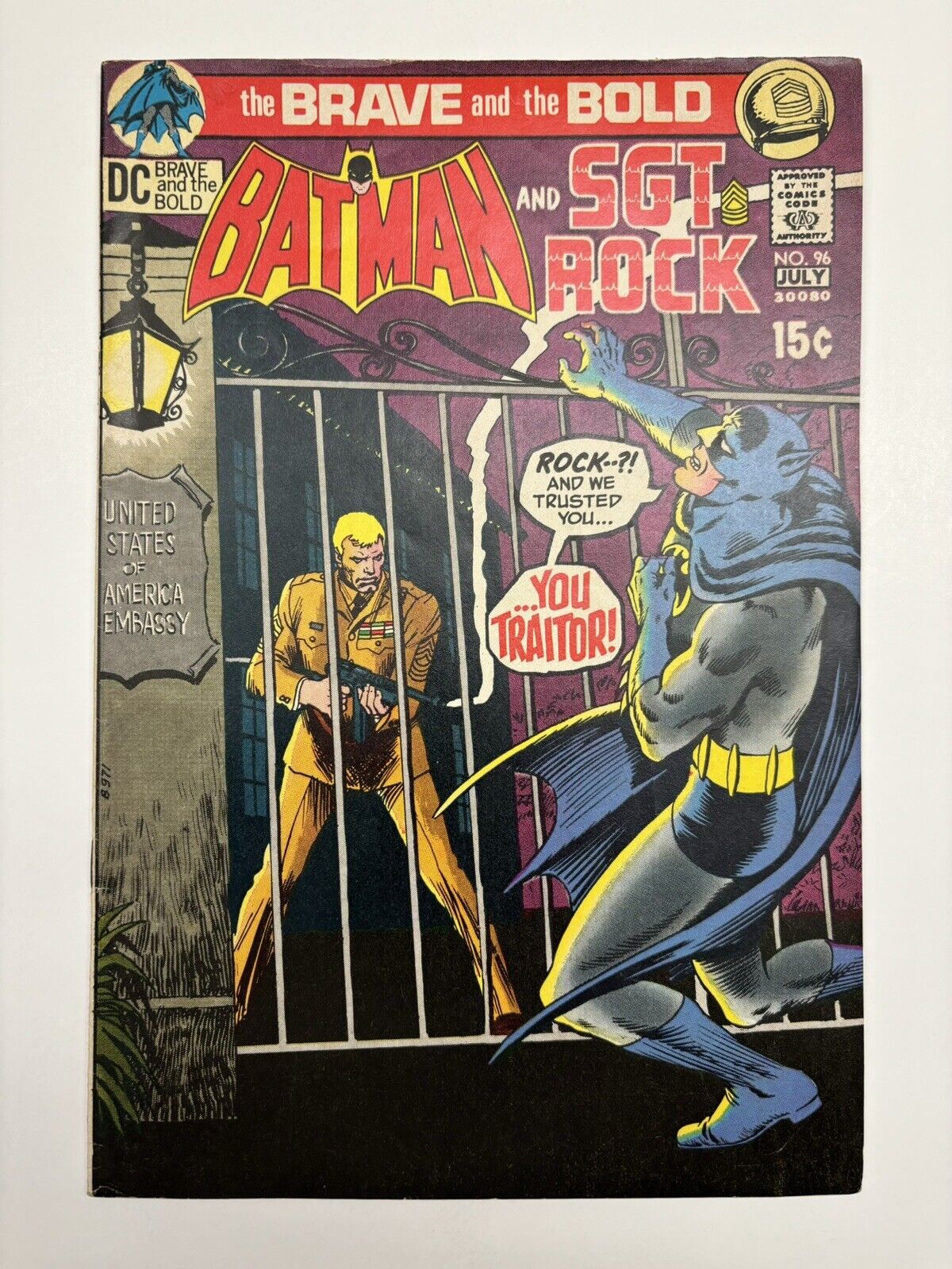 Brave and The Bold #96 (DC 1971) Batman & Sgt Rock - Nick Cardy Cover