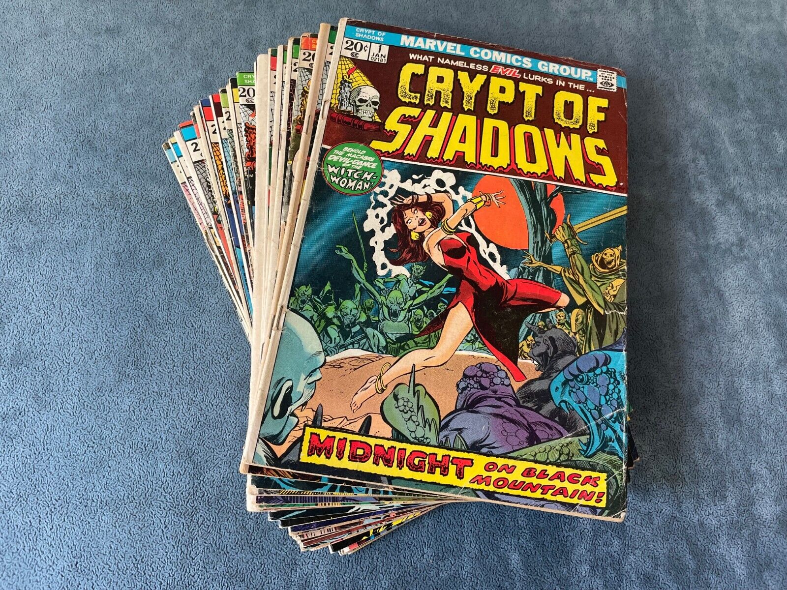 Crypt of Shadoes 1-21 Marvel Comic Book Horror Lot Complete Set Mid Low Grades