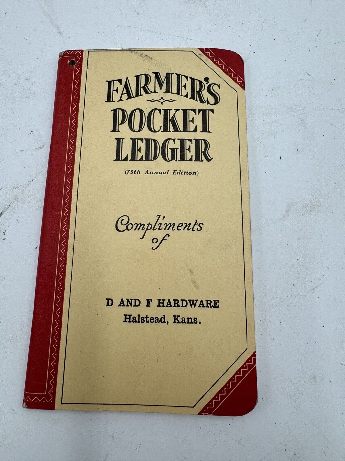 Vintage 1941 - 1942 JOHN DEERE FARMERS POCKET LEDGER ~ Halstead KS UNUSED