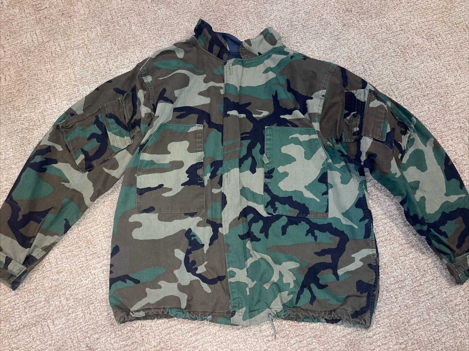 Authentic Camouflage Military Lined Jacket - Size xL