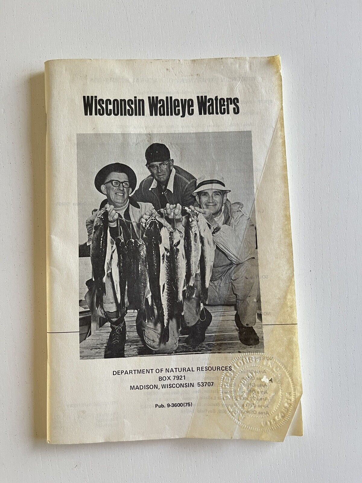 Vintage Wisconsin Walleye Waters Dept of Natural Resources 1971 - 1979 Reprint
