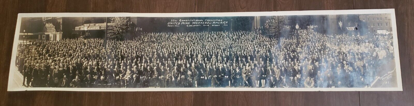 1942 Panoramic Convention Photo United Mine Workers of America Cincinnati Ohio