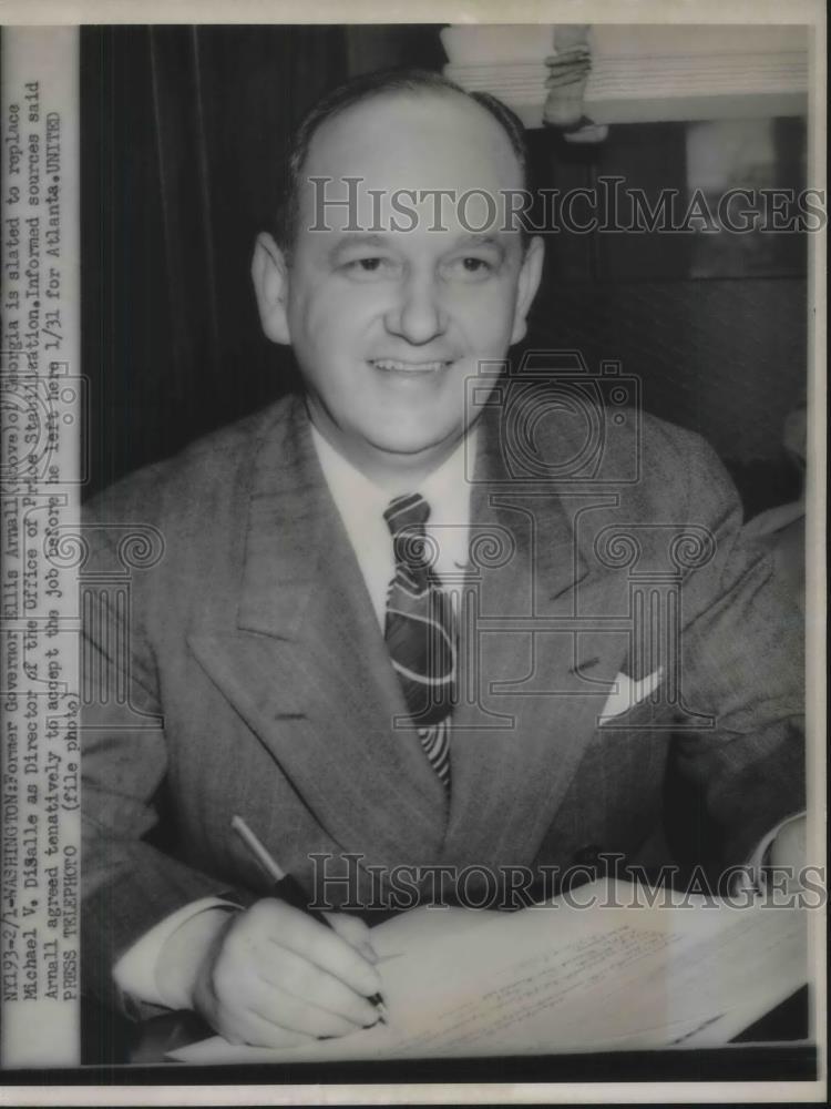 1952 Press Photo Former Governor Arnell Ellis