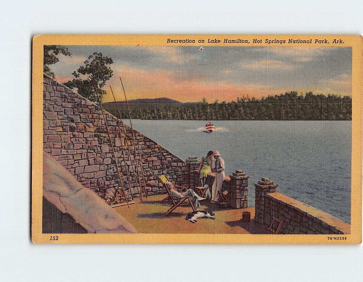 Postcard Recreation on Lake Hamilton Hot Springs National Park Arkansas USA