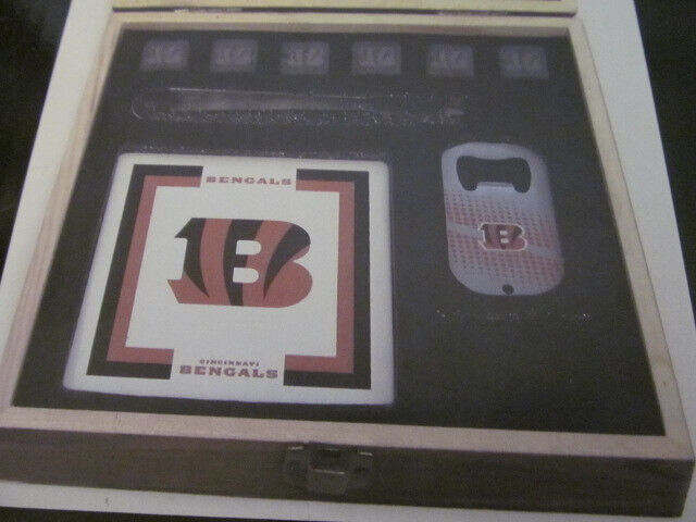 The Memory Company Rocks Gift Set in Wood Box, NFL Cincinnati Bengals