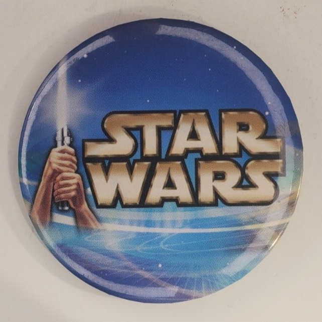 Vintage Star Wars Promotional Employee Pinback Button   Lightsaber Sword