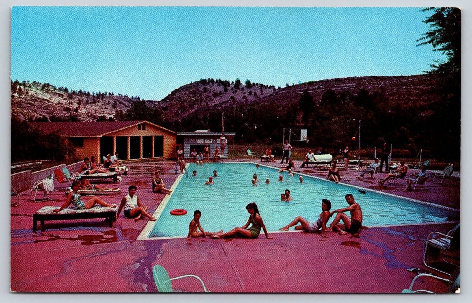 Postcard  Sylvan Dale Guest Ranch Loveland Colorado Swimming Pool