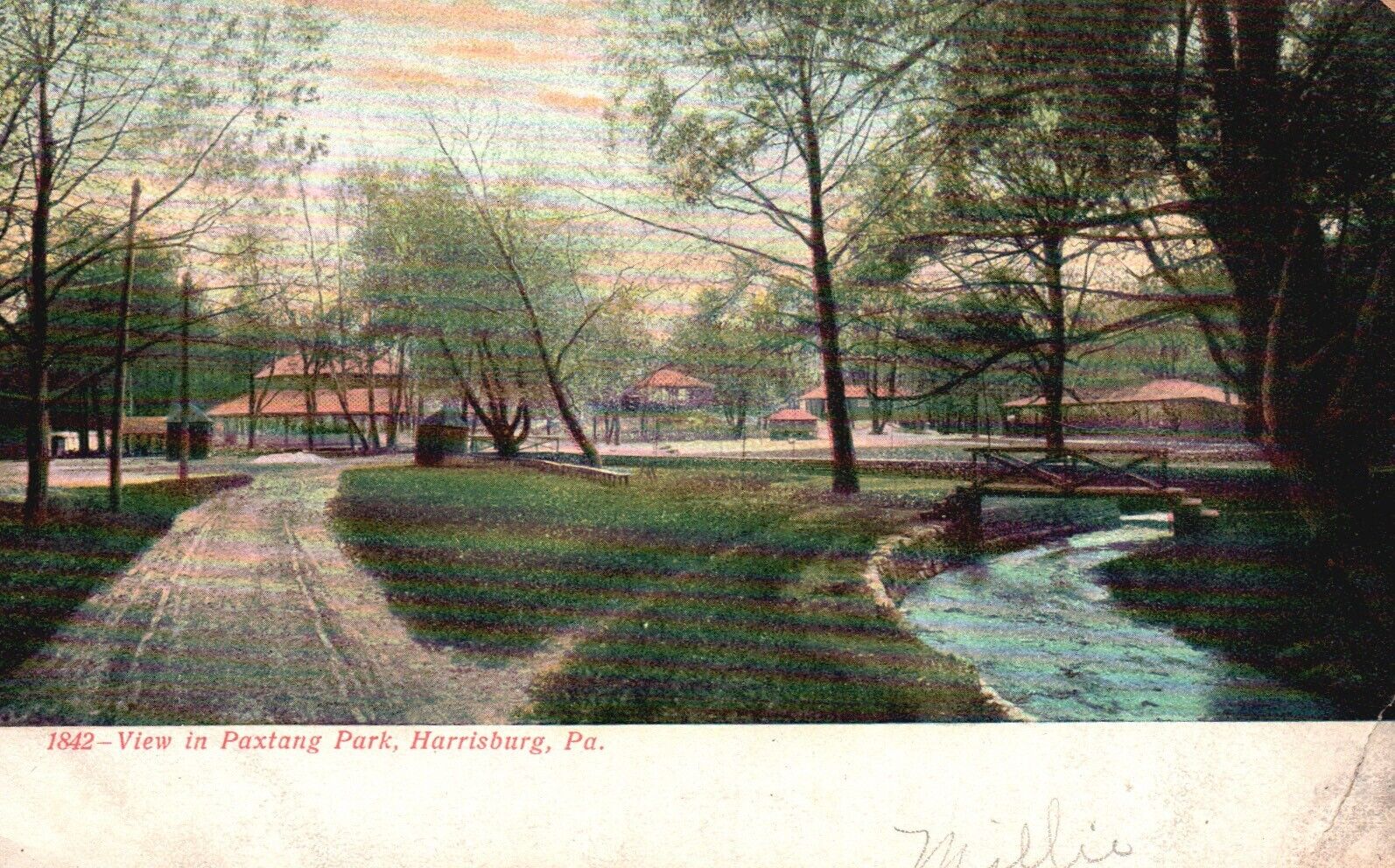 Postcard PA Harrisburg Pennsylvania View in Paxtang Park 1907 Vintage PC f7933