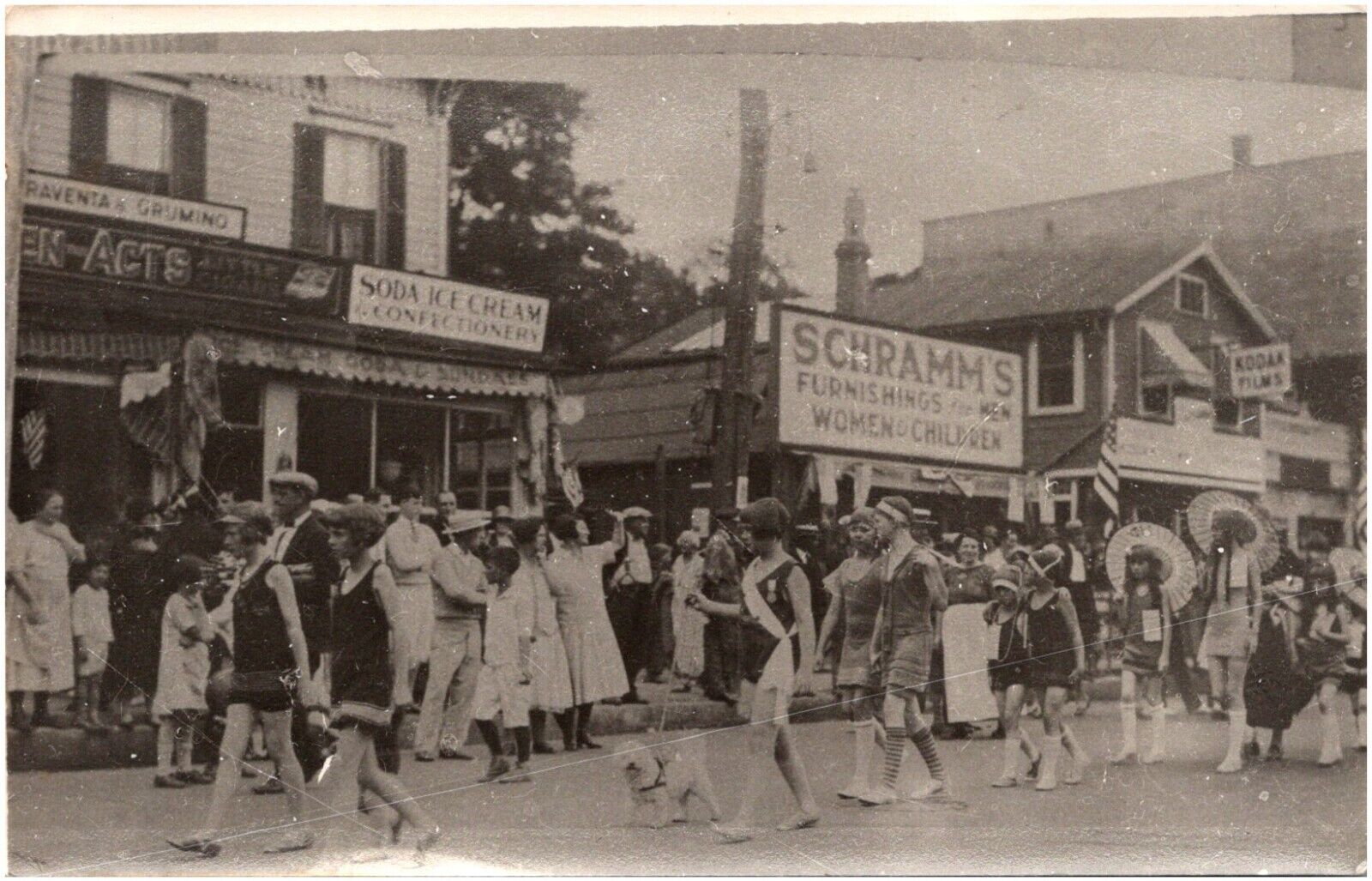 1920s Parade on 1st Avenue Atlantic Highlands New Jersey Schramm\'s Photo Reprint