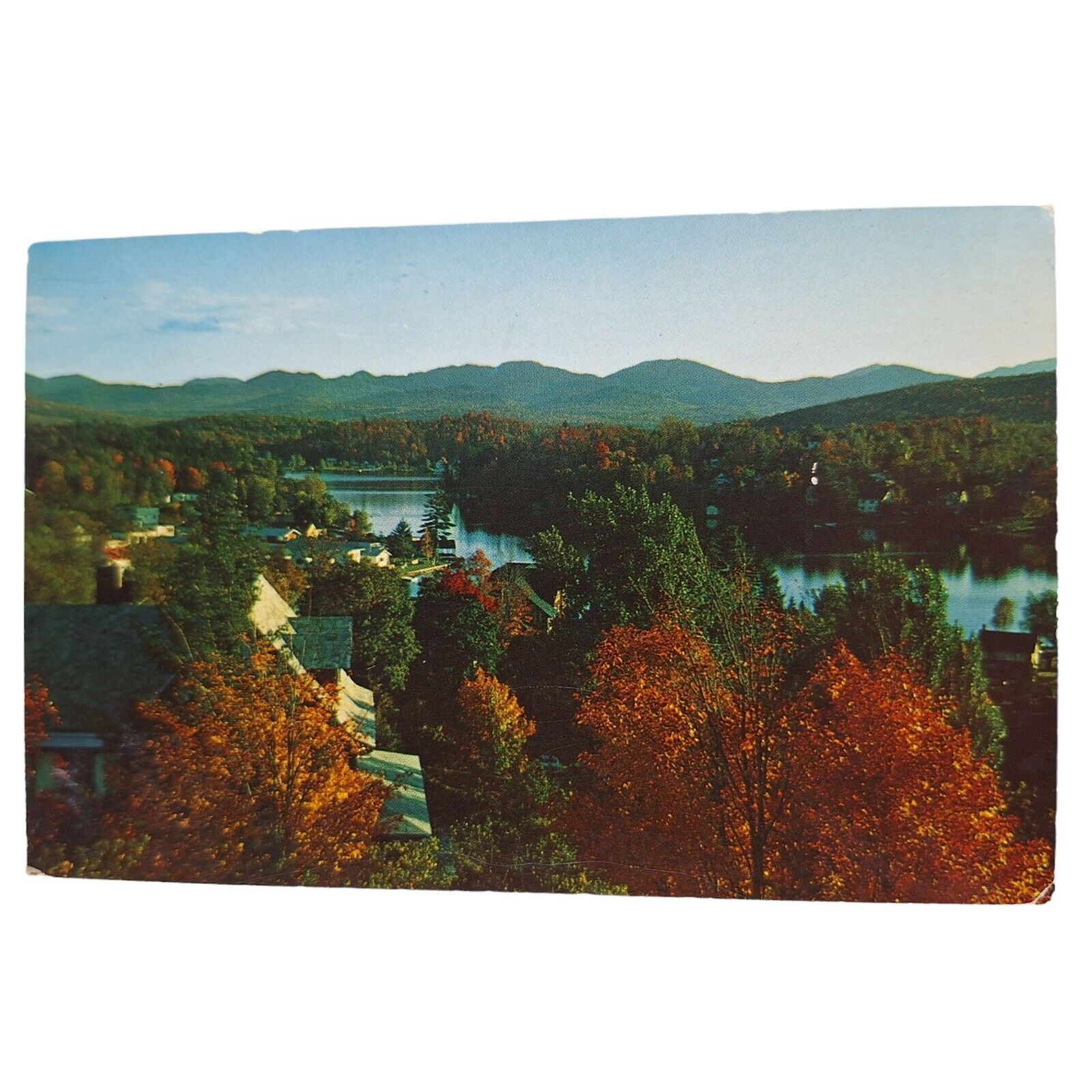 Postcard High Point Village Of Saranac Lake Lake Flower Adirondack Mountains NY