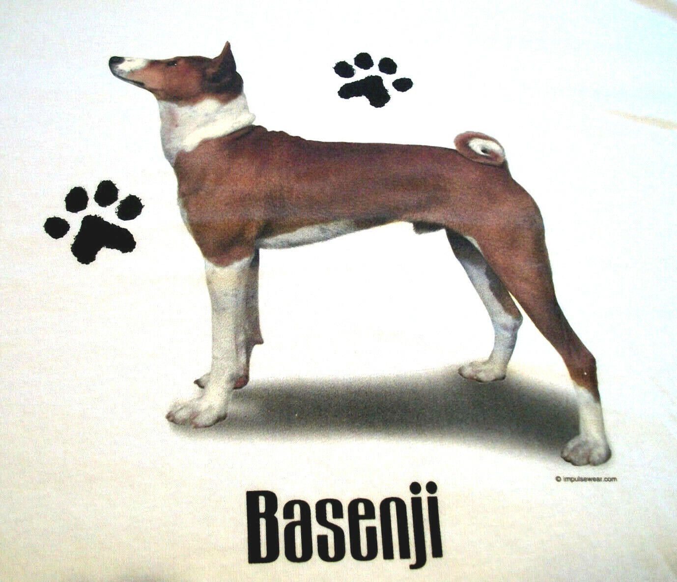 Basenji #2 T-shirt Size 2XL 50/52 White