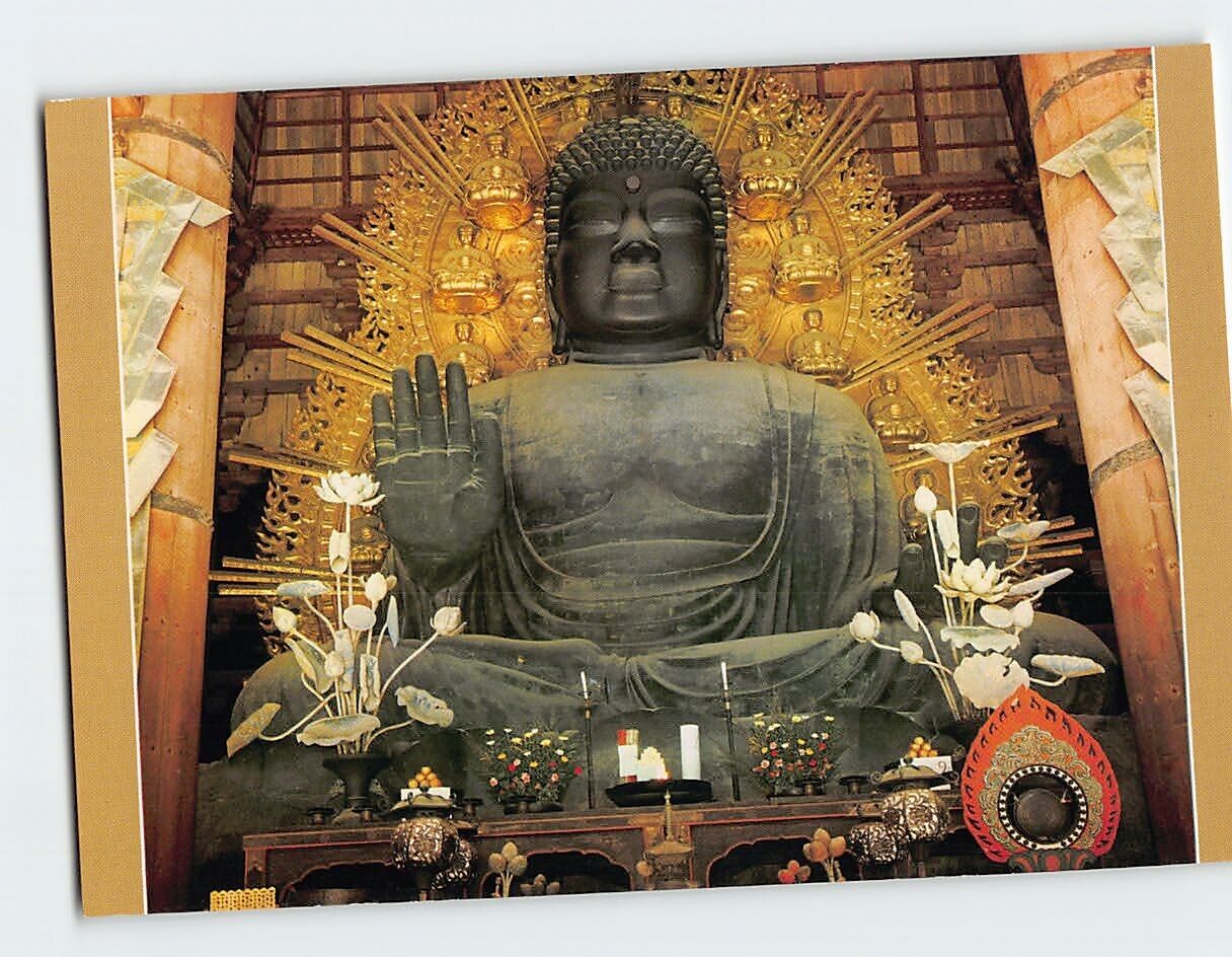 Postcard Worlds Largest Bronze Statue Todaiji Temple Nara Japan