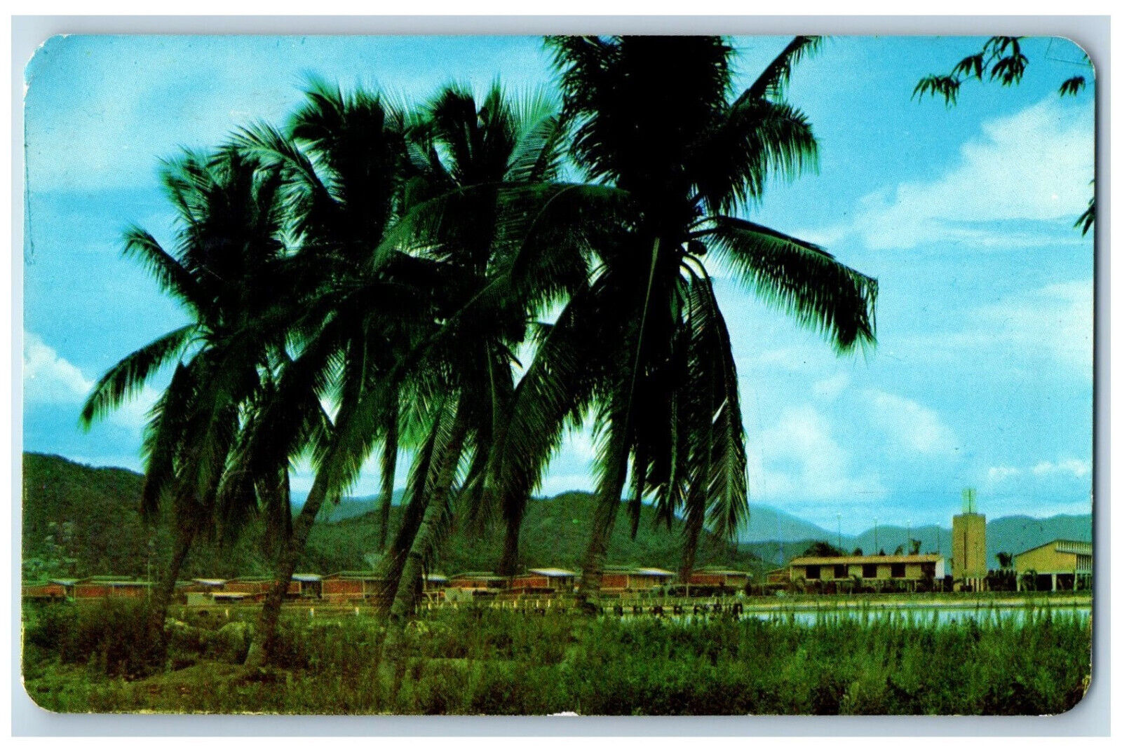 Manzanillo Colima Mexico Postcard View at the Hidalgo Unity 1963 Vintage