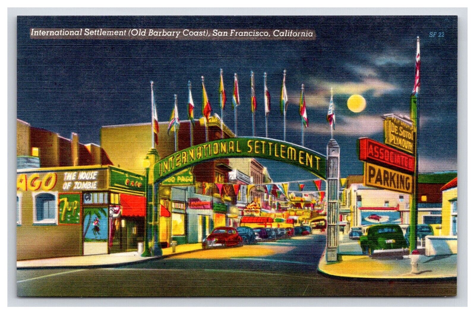 Postcard: CA International Settlement, San Francisco, California - Unposted