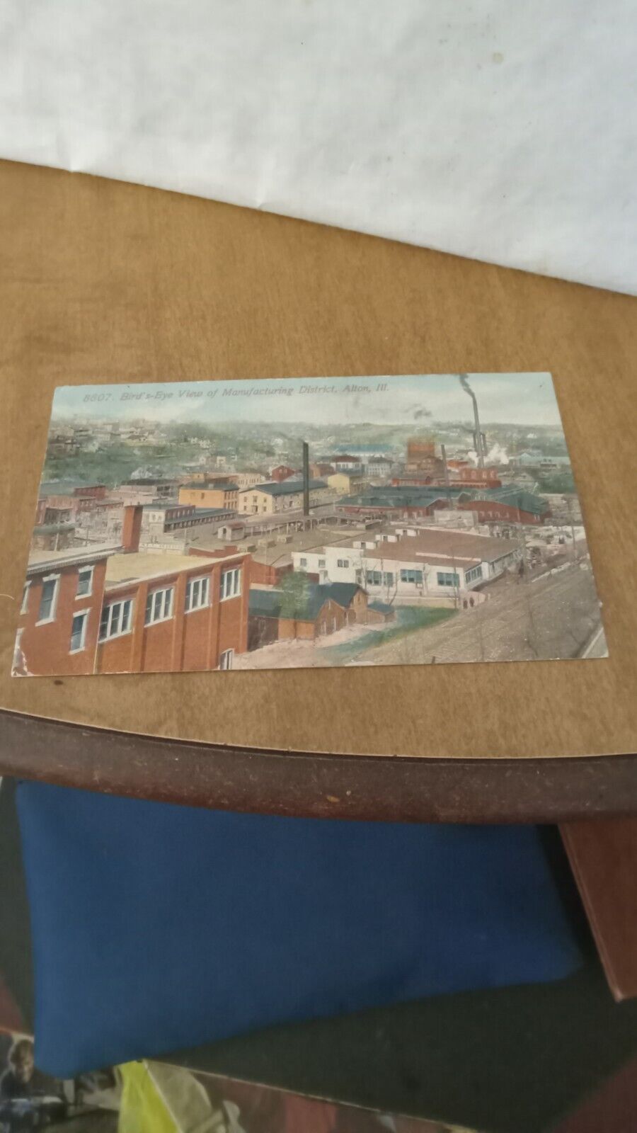 1900s Alton IL Illinois Birds Eye View Of Manufacturing District Used Postcard