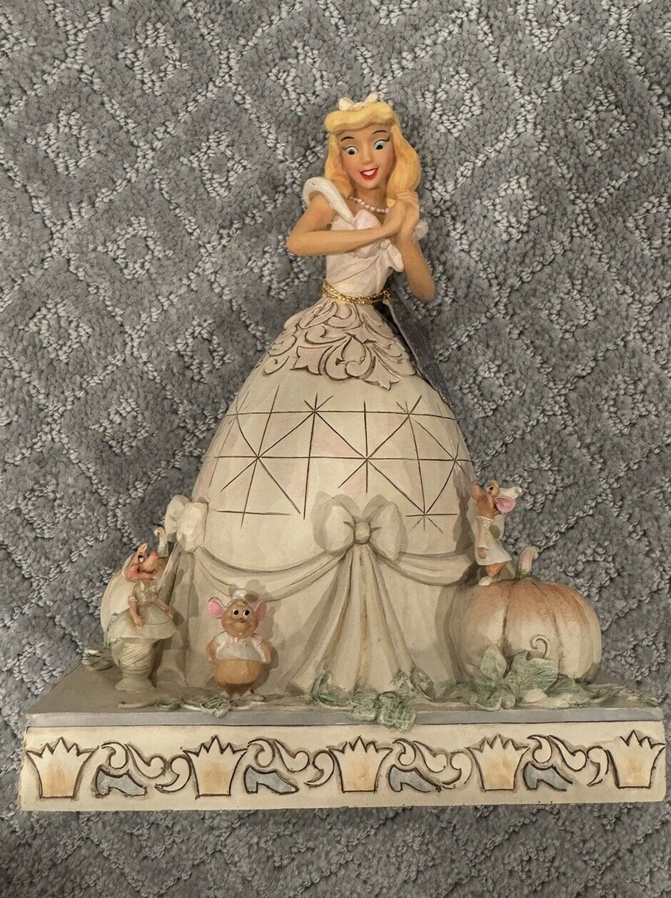 Jim Shore Disney Traditions Cinderella White Woodland Darling Dreamer Figurine