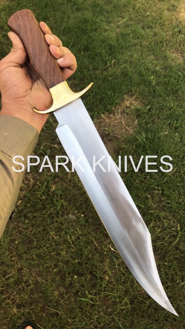 20'' Massive Big Spark custom West Bowie Hunting Knife - Quality w/Sheath