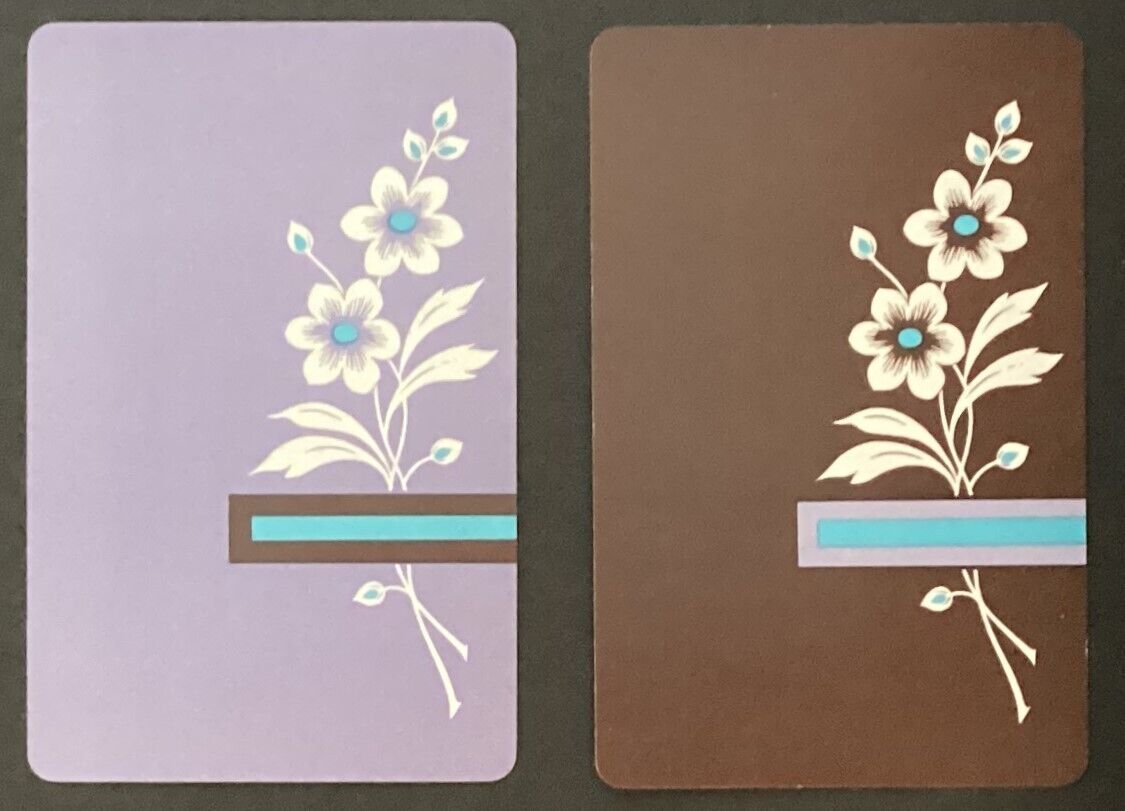 Flowers 2 Vintage Single Swap Playing Cards Pair Ace Spades