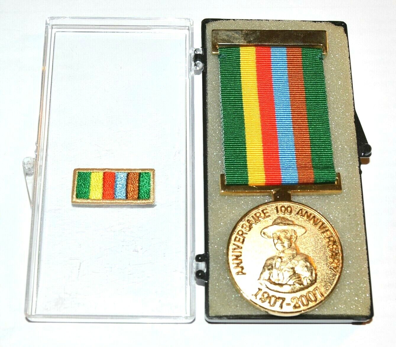 Baden Powell 100th Anniversary MEDAL Boy Scout 1907 2007 Uniform Emblem HA129H