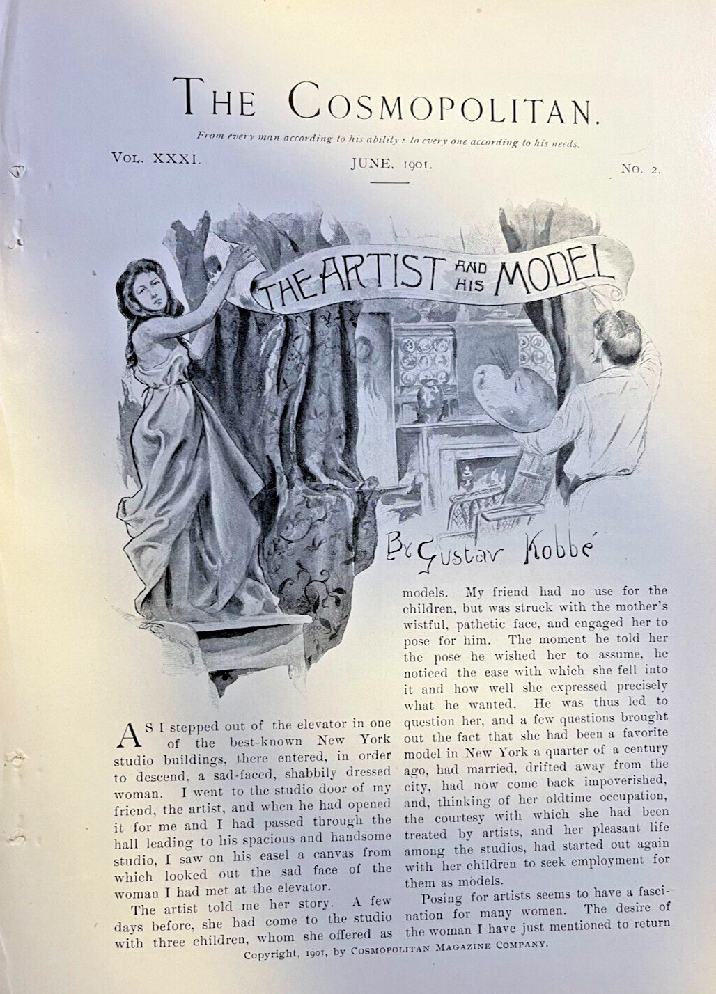 1901 Artists and Their Models illustrated