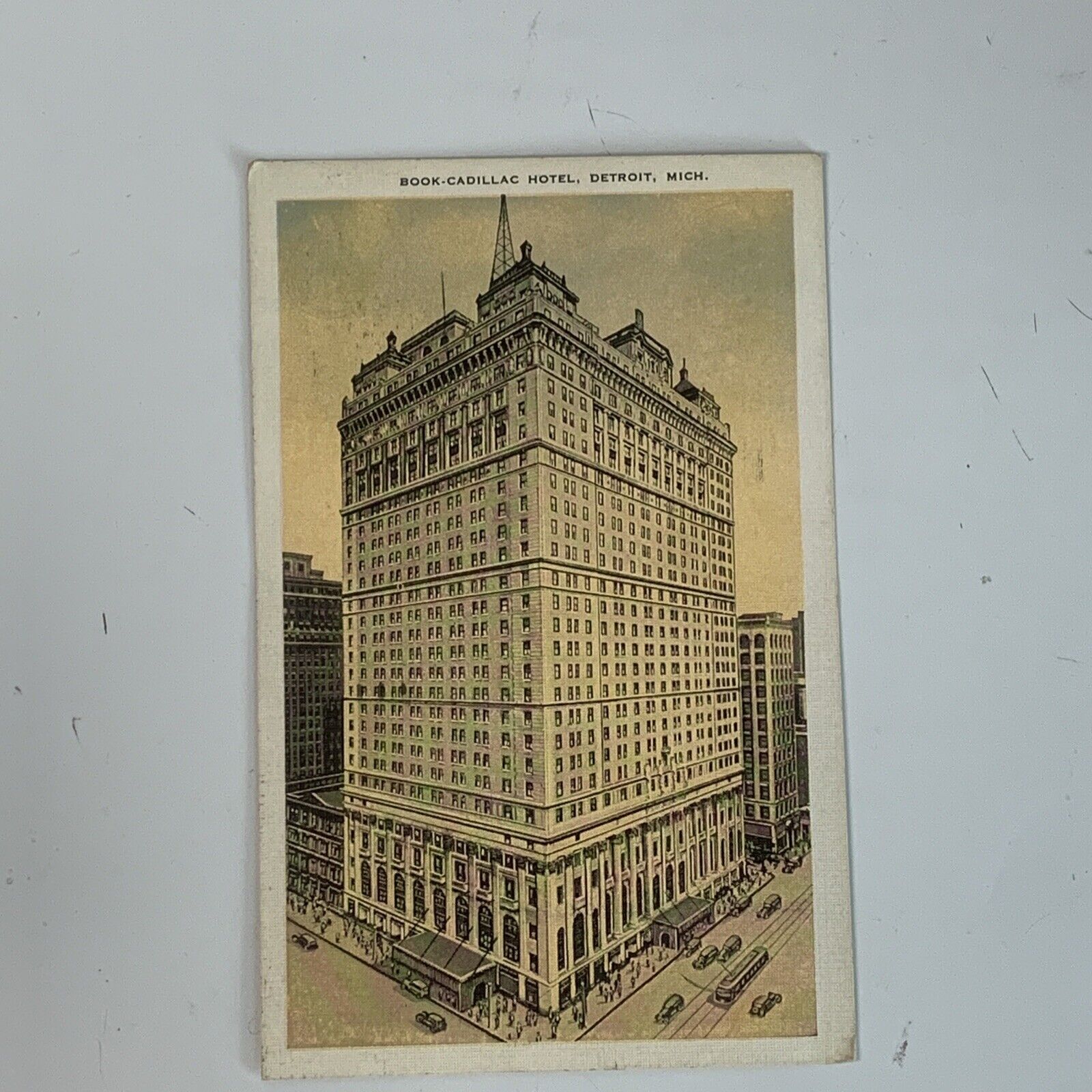 1936 Book-Cadillac Hotel Detroit, Michigan Postcard-1 Cent George Washington
