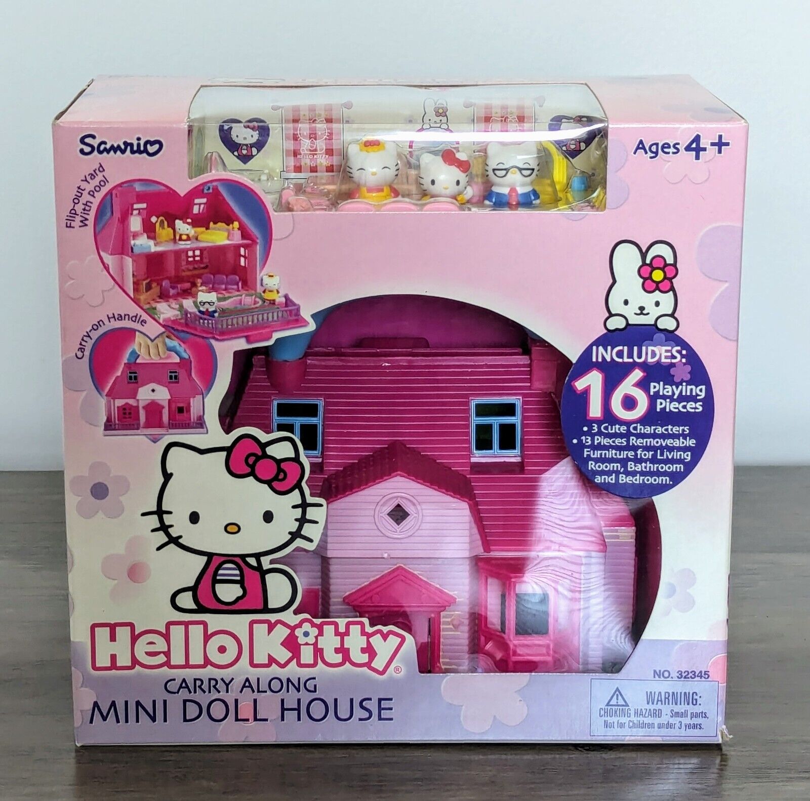Hello Kitty Carry Along Mini Doll House Vintage 2000 New In Box Sanrio