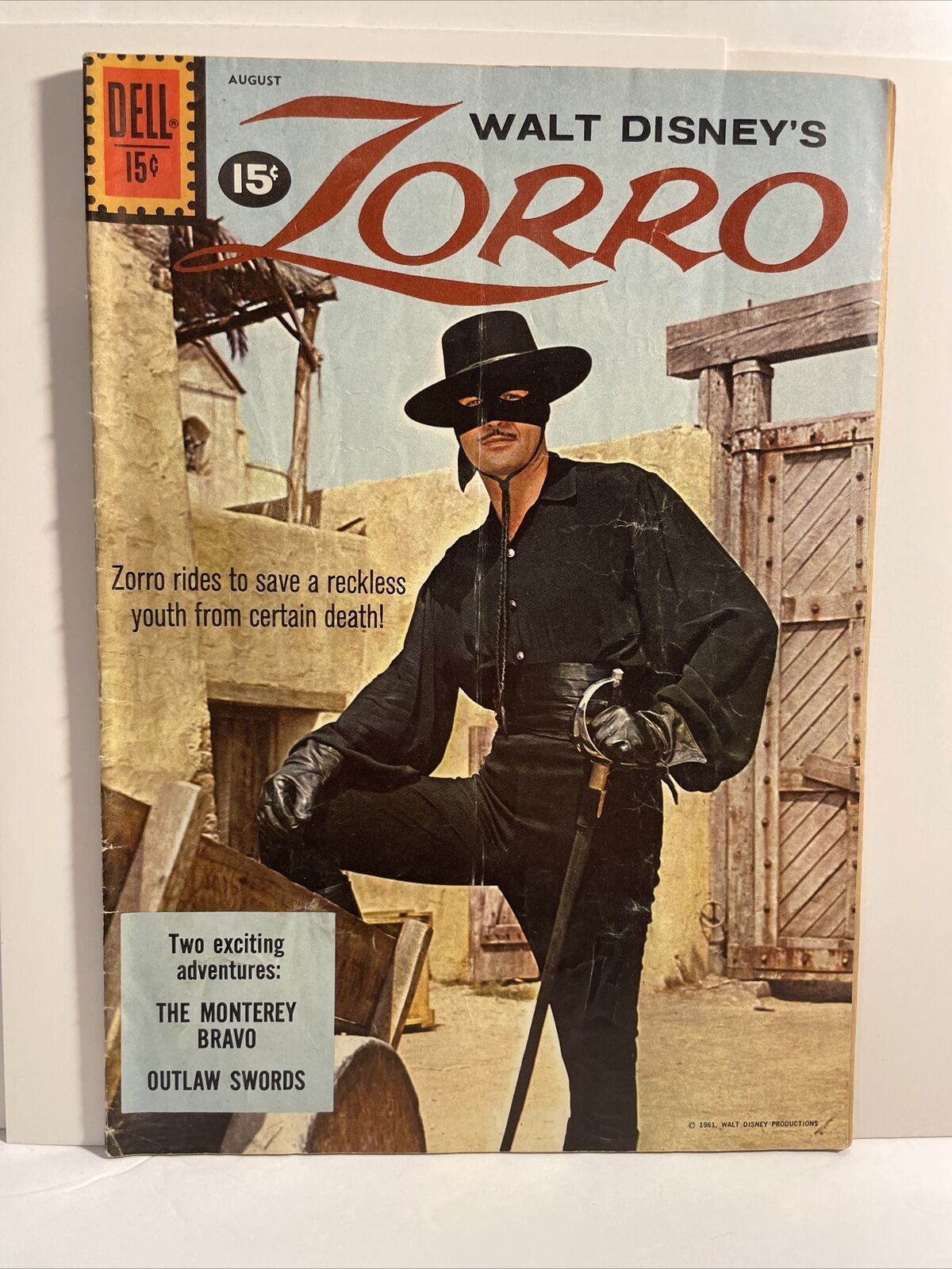 Walt Disney’s Zorro # 14 (1961) Dell Comic Books Vol, Photo Cover, GD/VG