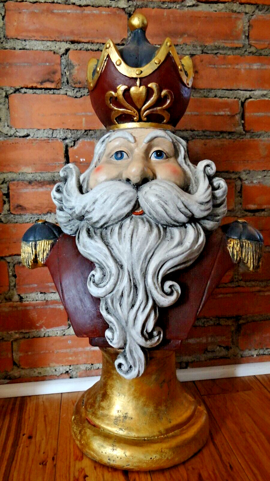 Large Bust Of Saint Nicholas Wearing A Crown 26 Inches Tall