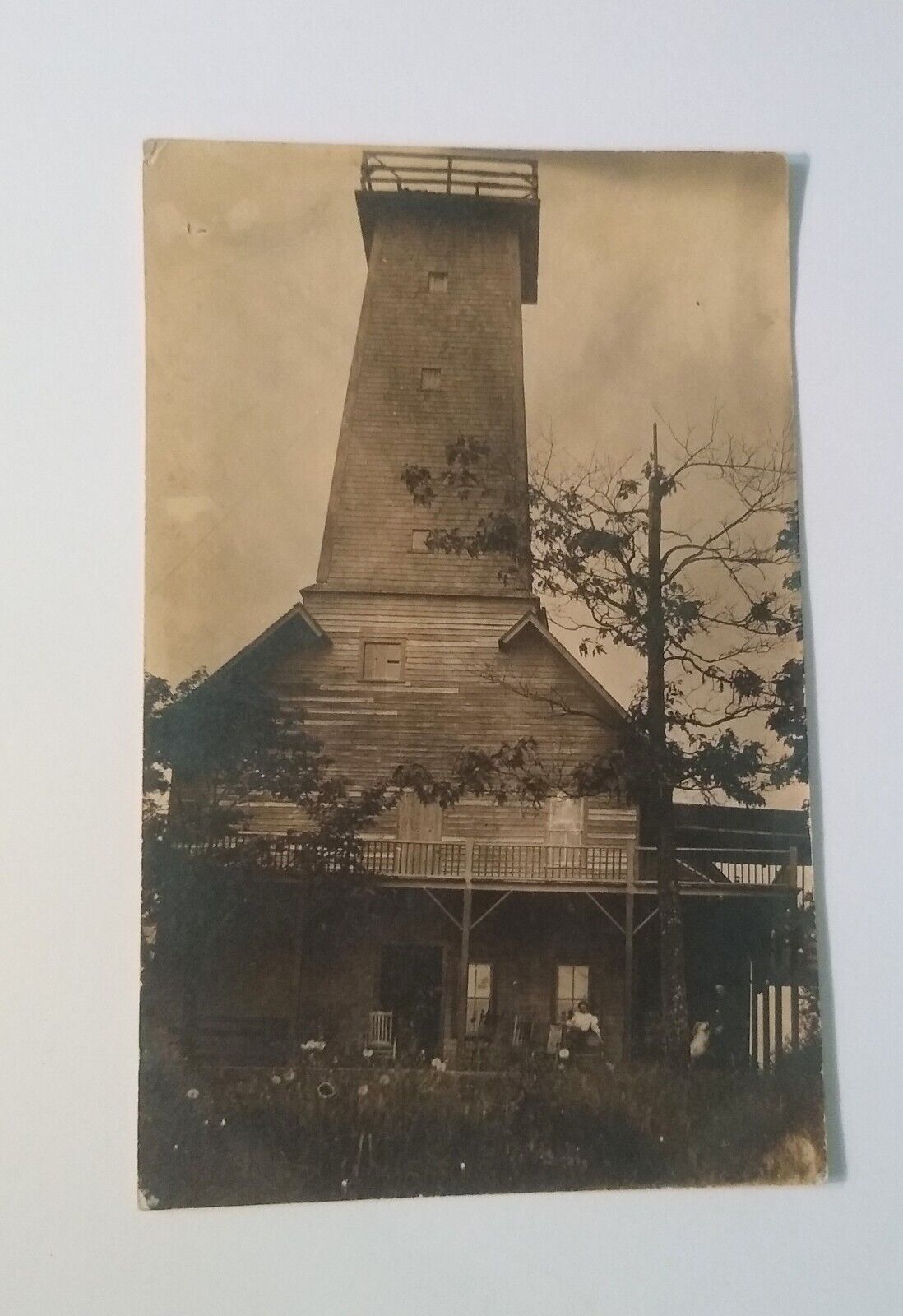 Old Pisgah Tower Bradford County Antique Postcard 1907