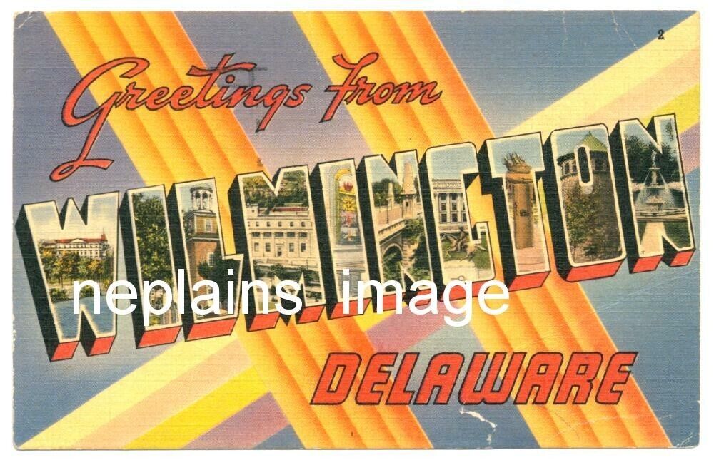 Delaware, Wilmington - Greetings from Wilmington - 1942 - Large Letter