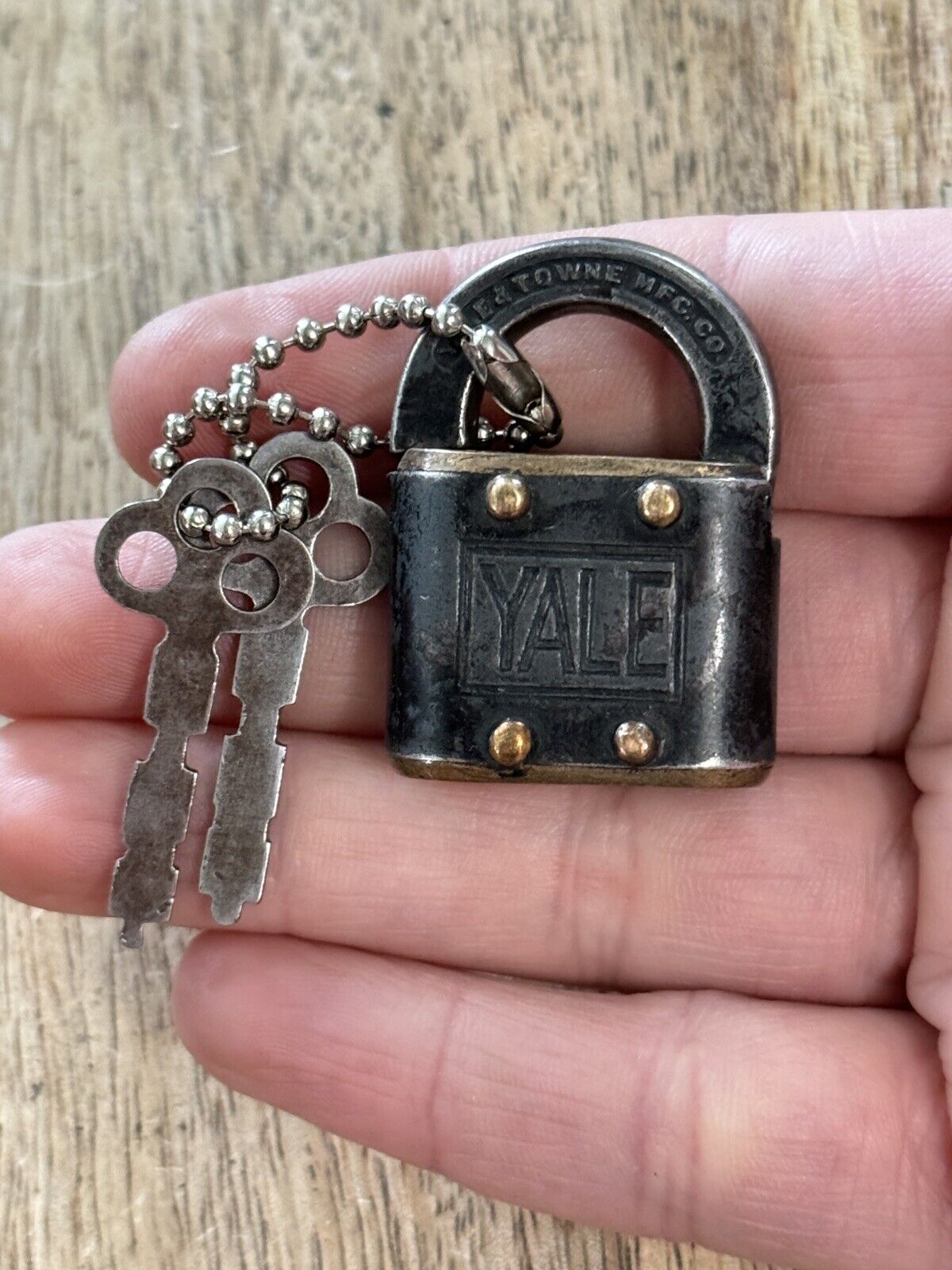 Vintage Old Yale Padlock With Key Lock