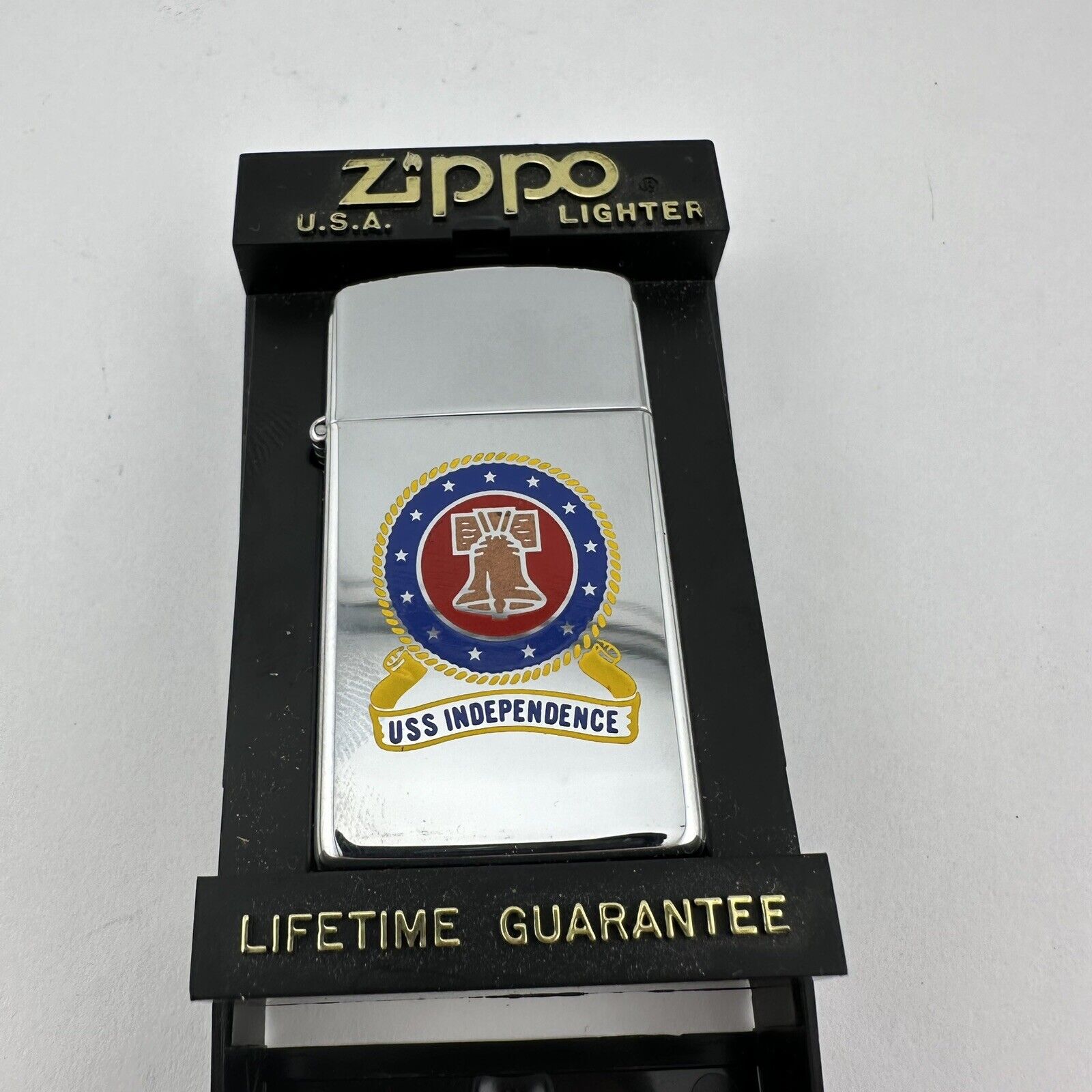 Vintage 1992 Zippo Lighter USS INDEPENDENCE NOS New Old Stock - Never Fired