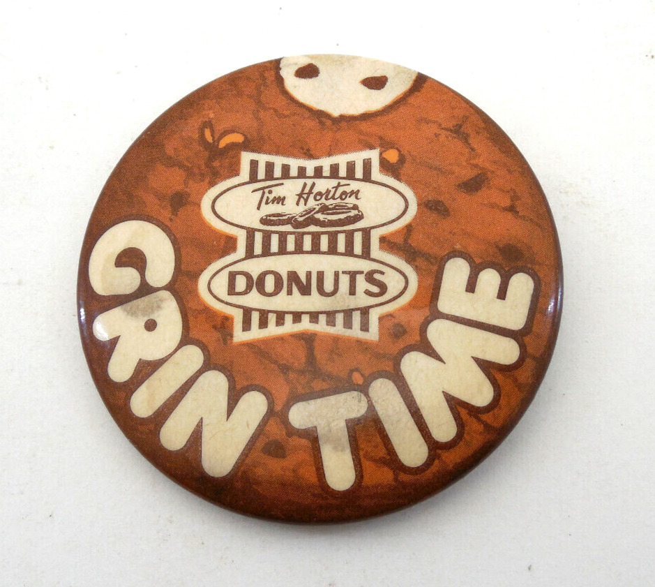 Vintage Tim Horton Donuts Pinback Button Pin