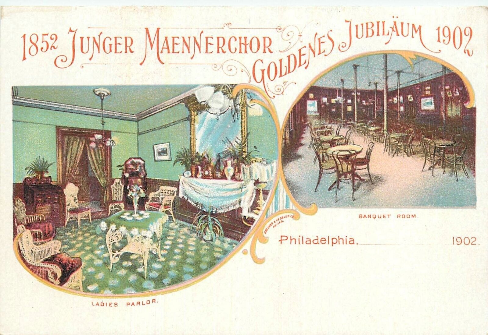 Postcard 1902 Philadelphia Pennsylvania Golden Jubilee Maennerchor 24-5744