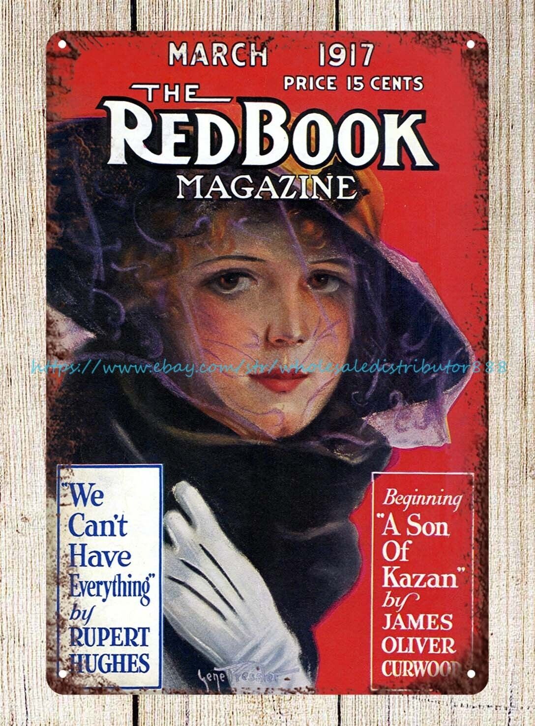 sun wall art March 1917 issue of The Redbook Magazine Cover metal tin sign