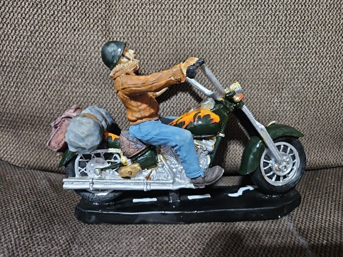 Vintage Springer Chopper Motocycle Figure Resin Harly style