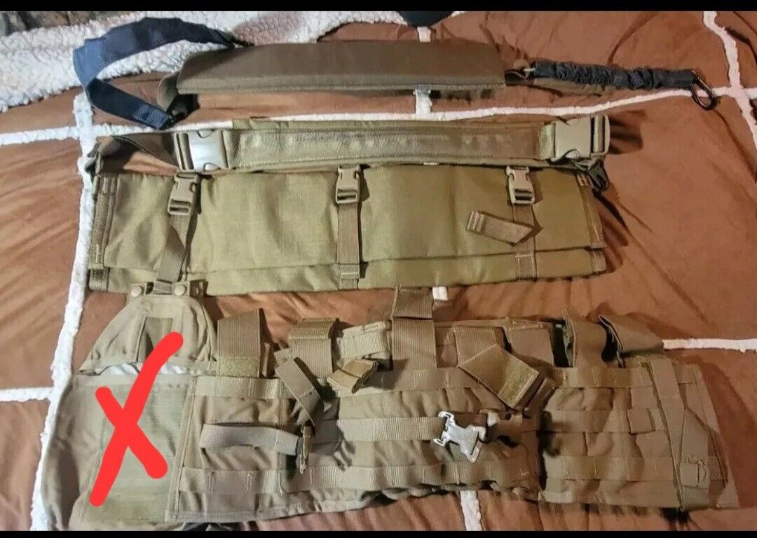USMC Chest Rig, TAP W/ Repair Kit NEW +Barrel Bag NEW +M249 sling+Radio Pouch