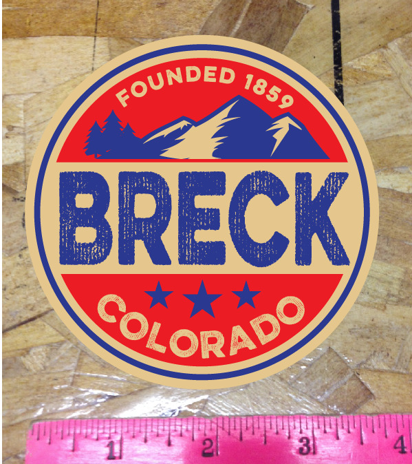 Breck Breckenridge Colorado Vintage Decal Sticker Ski Skiing Hike Snowboard 3\
