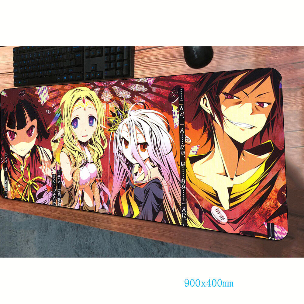 NO GAME NO LIFE Anime Large Mouse Pad Mat Desk Keyboard Play Mat 90X40CM #2