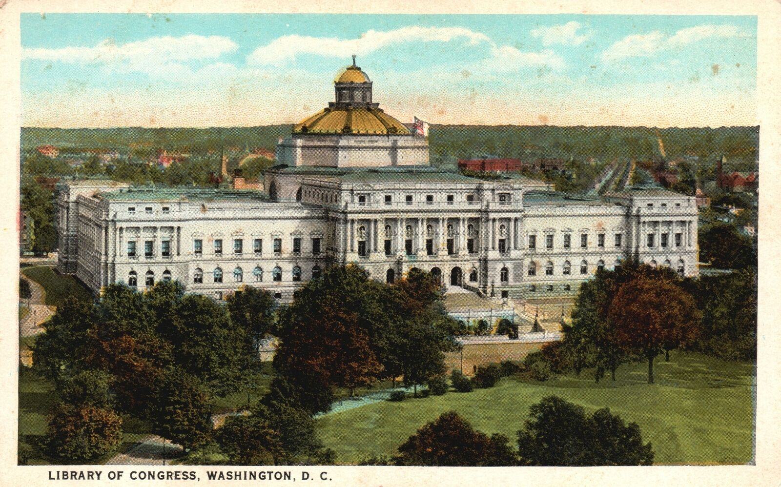 The Library Of Congress Historical Building Washington DC B.S. Vintage Postcard