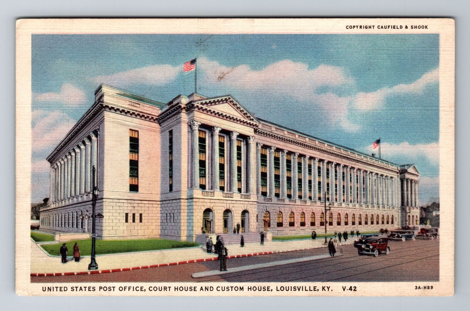 Louisville KY-Kentucky, United States Post Office, Court House Vintage Postcard