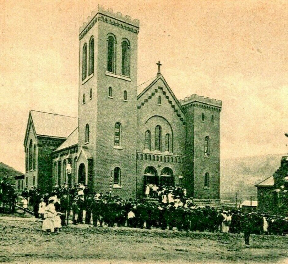 Dedication of Holy Rosary Church Johnsonburg PA Pennsylvania UNP UDB Postcard