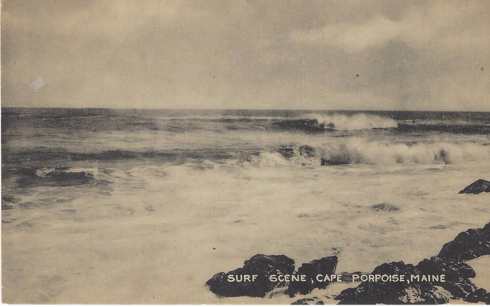1949 Surf Scene Cape Porpoise Maine 
