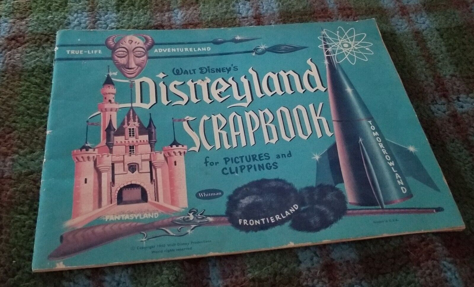 Vintage 1955 Disneyland Walt Disney's 1st Year Souvenir Scrapbook