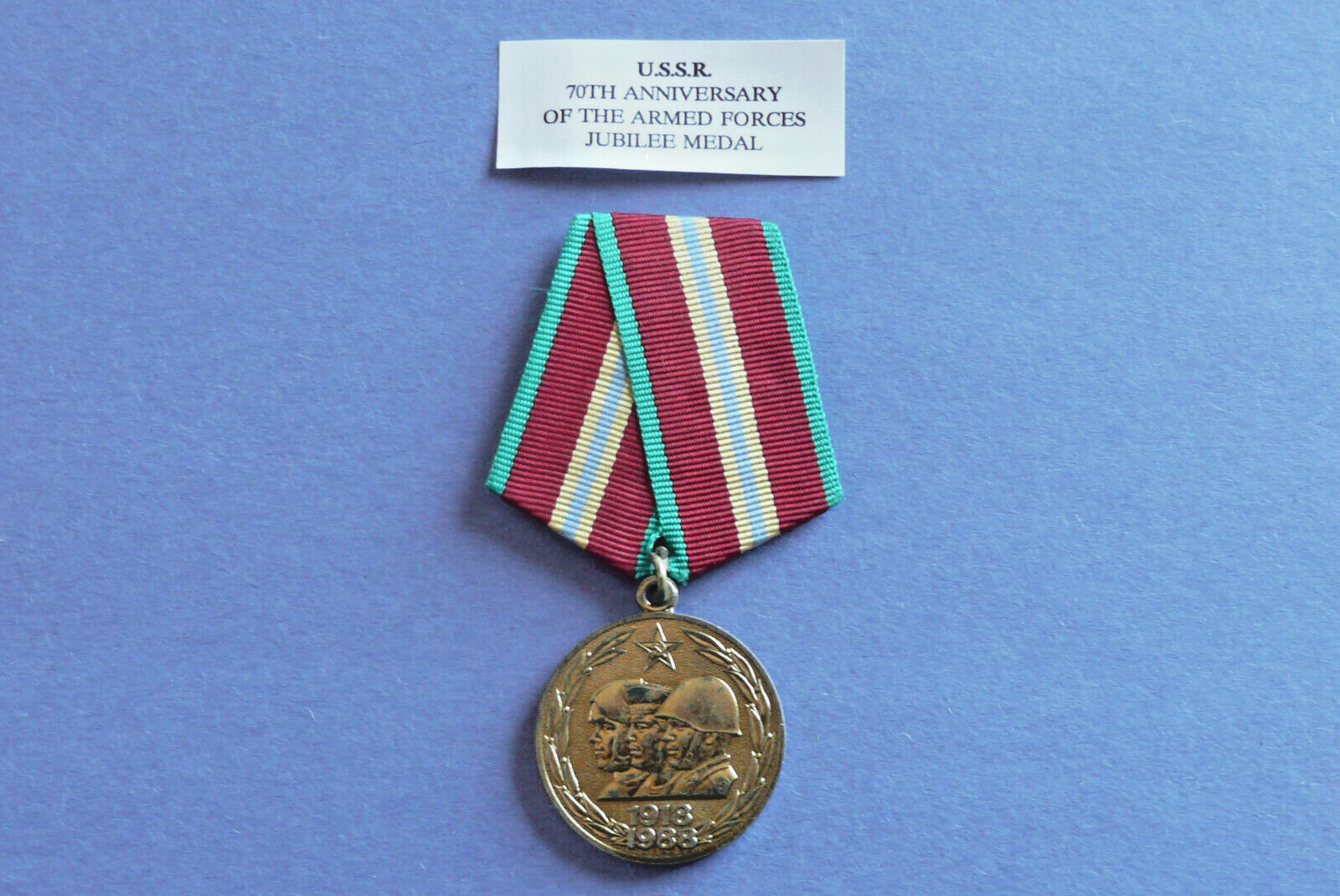 U.S.S.R.  Russian Military Award  70th Anniversary Armed Forces Jubilee Medal