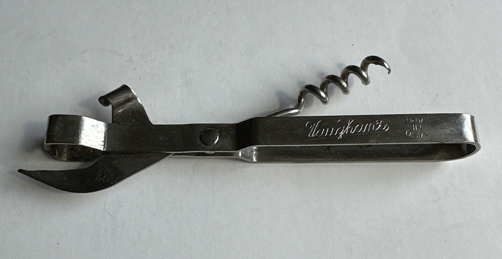 Vintage Vaughan’s Can Opener & Corkscrew Tempered Steel USA