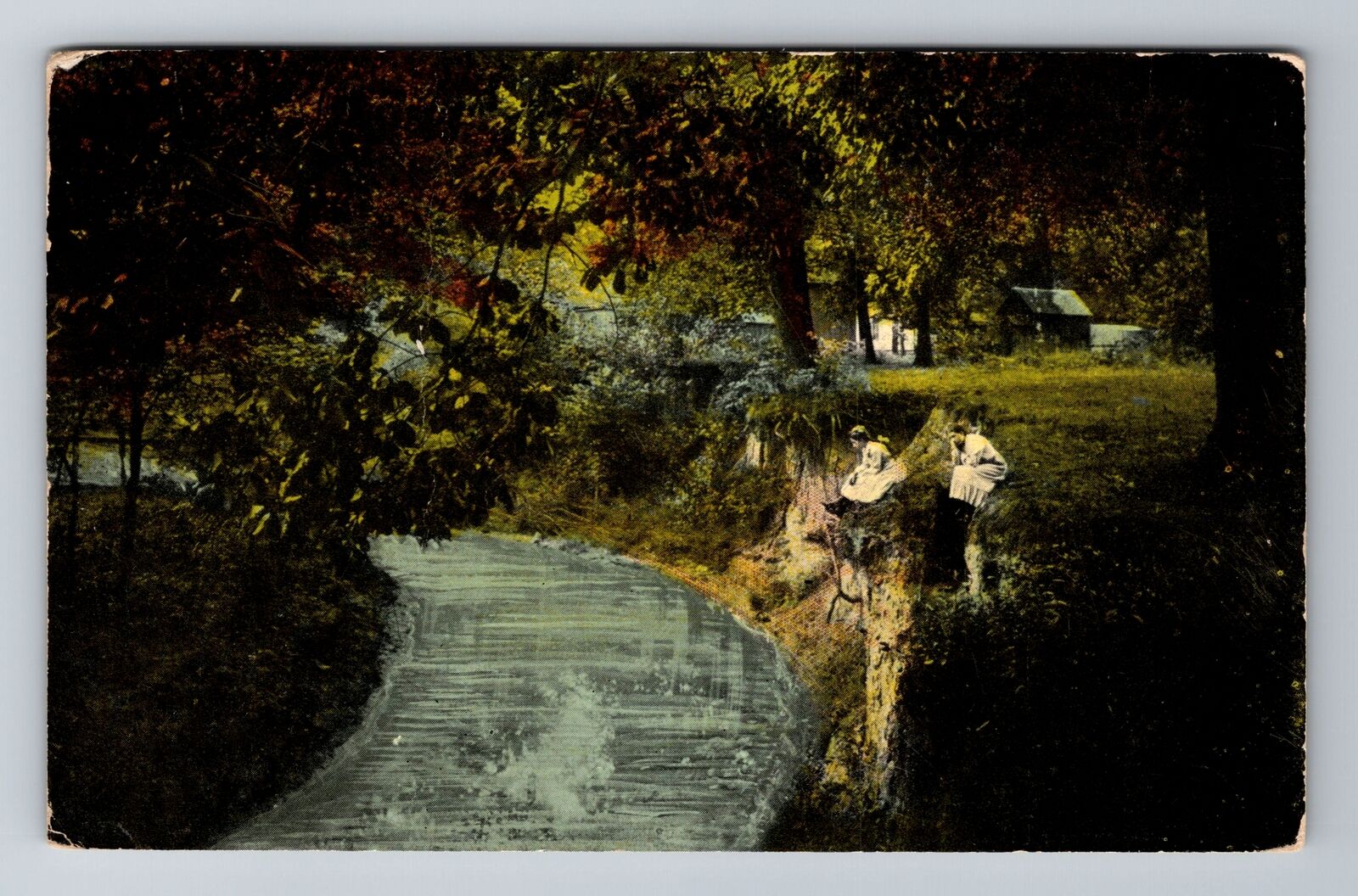 Kansas City KS-Kansas, Cozy Nook On Jersey Creek Antique Vintage c1911 Postcard